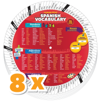 Combo 8 x Spanish Vocabulary Wheel